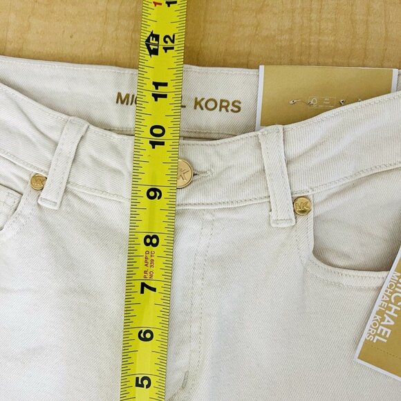 Michael Kors Women Selma Bootcut Stretch Jeans Size 2 High Rise Slim Bone Color - Picture 14 of 16